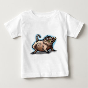 Camiseta Para Bebê Porco selvagem