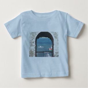 Camiseta Para Bebê Porta grega ao oceano