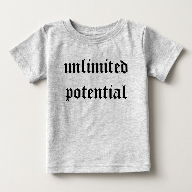 Camiseta Para Bebê potencial ilimitado (Frente)