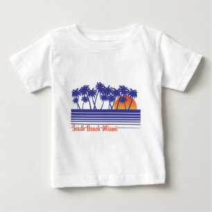 Camiseta Para Bebê Praia sul Miami