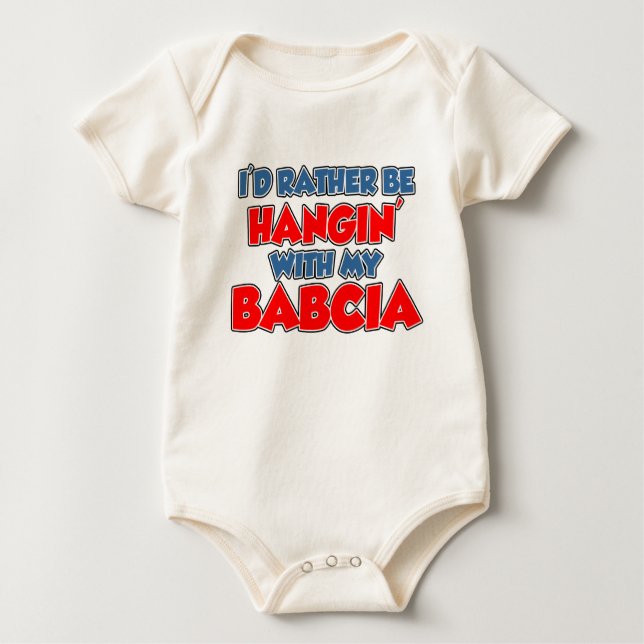Camiseta Para Bebê Preferencialmentes Seguidas Por Babcia (Frente)