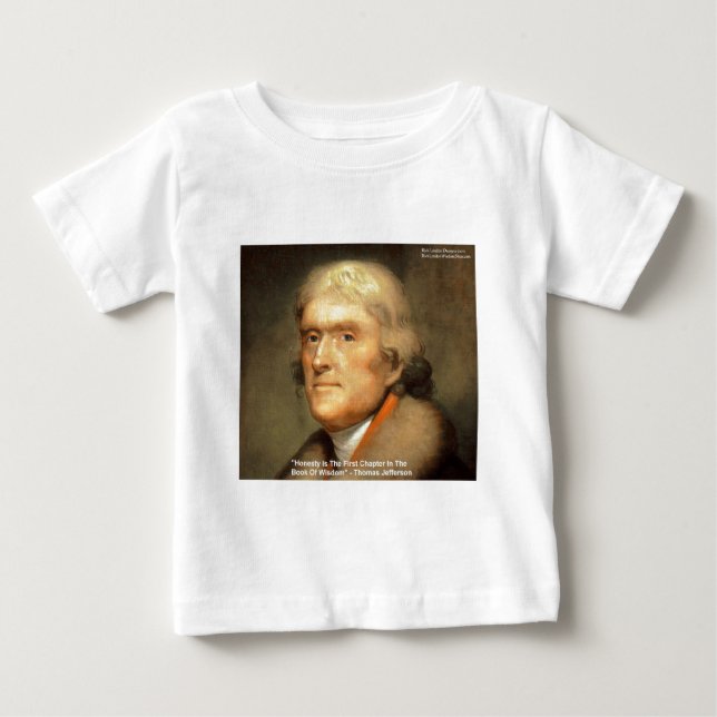 Camiseta Para Bebê Presentes com Citação de Sabedoria "Honestidade" d (Frente)