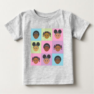 Camiseta Para Bebê Presentes de cabelo natural personalizáveis!