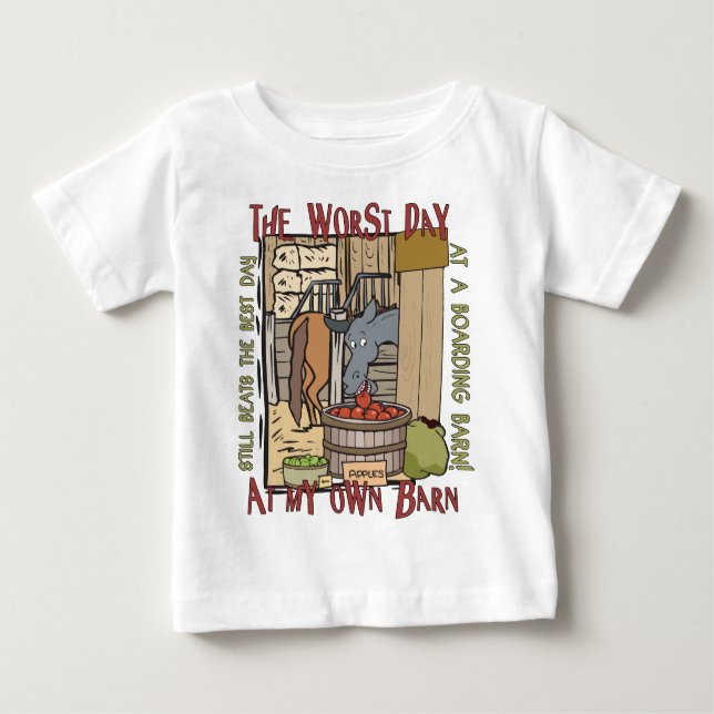 Camiseta Para Bebê Presentes de Cavalos (Frente)