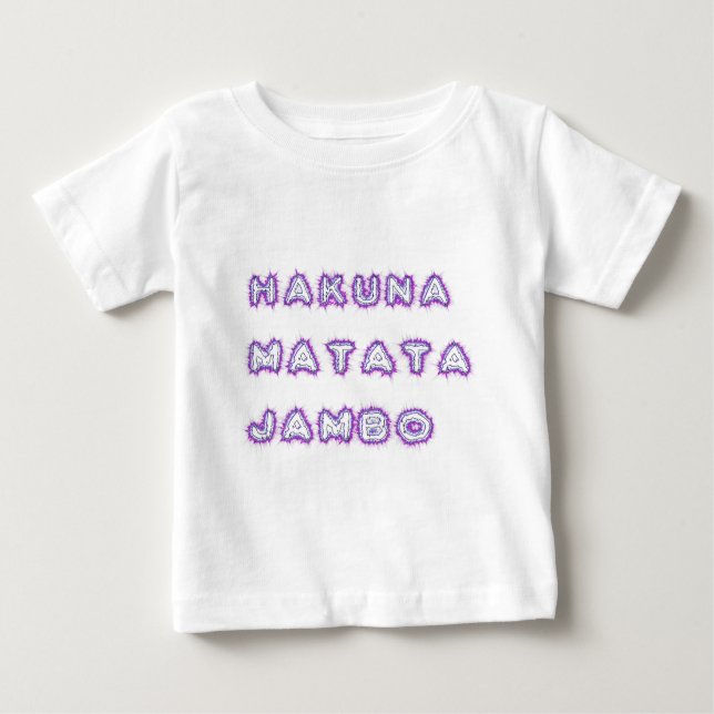 CAMISETA PARA BEBÊ PRESENTES HAKUNA MATATA JAMBO (Frente)