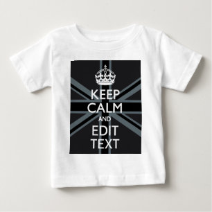 Camiseta Para Bebê Preto em Preto Mantenha Calma e o seu Unificador d