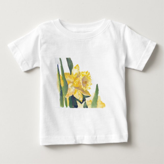 Camiseta Para Bebê Primavera Daffodils (Frente)