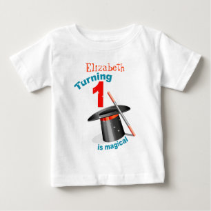 Camiseta Para Bebê primeiro aniversario de Magic Party