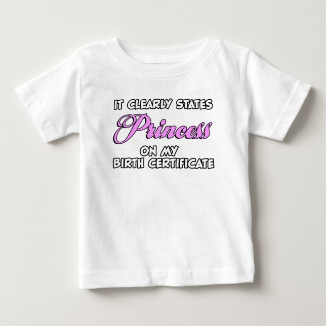 Camiseta Para Bebê Princesa (Frente)