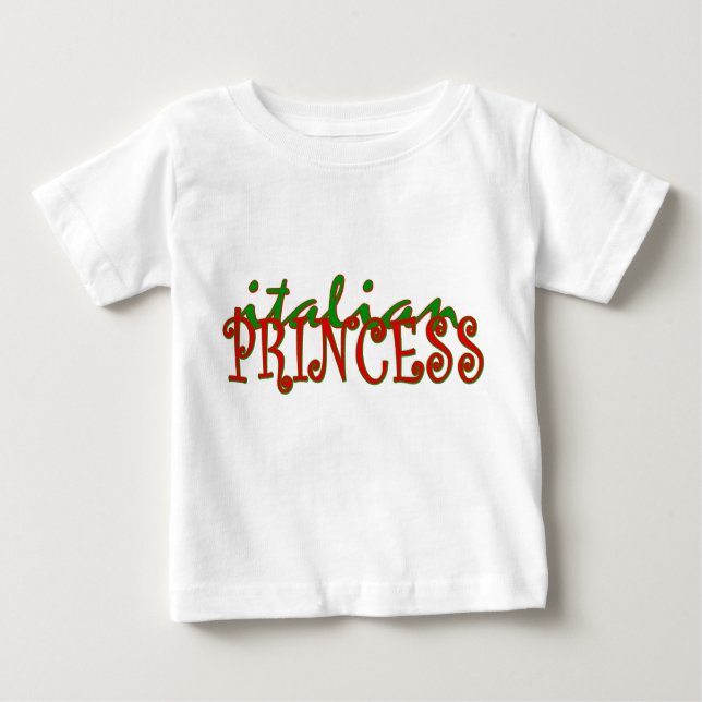 Camiseta Para Bebê Princesa italiana (Frente)