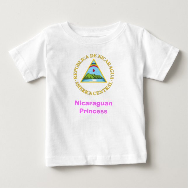 Camiseta Para Bebê Princesa nicaraguense (Frente)