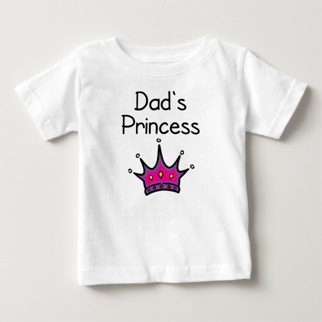 Camiseta Para Bebê Princesa pai (Frente)