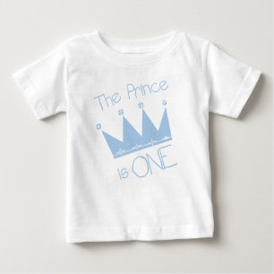 Camiseta Para Bebê Príncipe Primeiro Aniversário