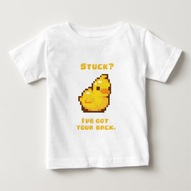 Camiseta Para Bebê Programação Ducky de borracha (Frente)