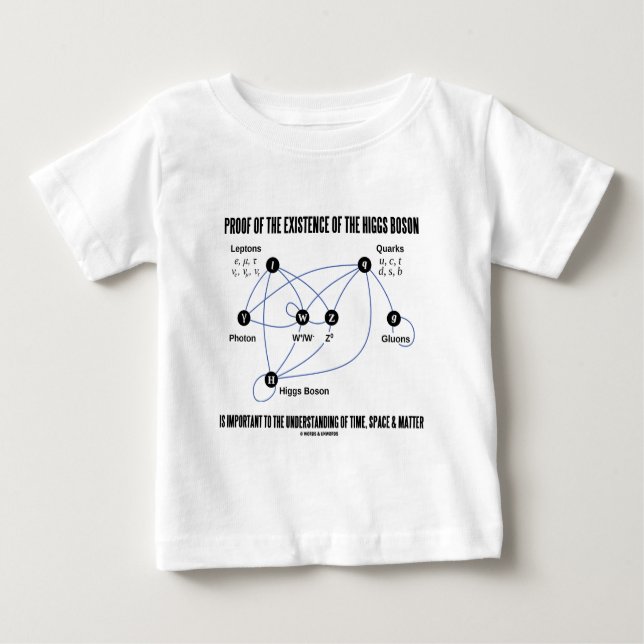 Camiseta Para Bebê Prova da existência do Boson de Higgs (Frente)