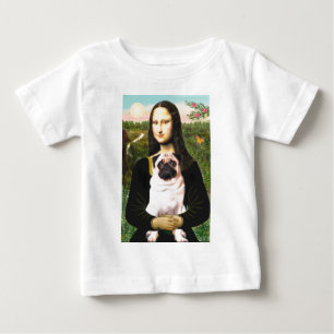Camiseta Para Bebê Pug 3 (grampo) - Mona Lisa