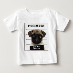 Camiseta Para Bebê Pugs