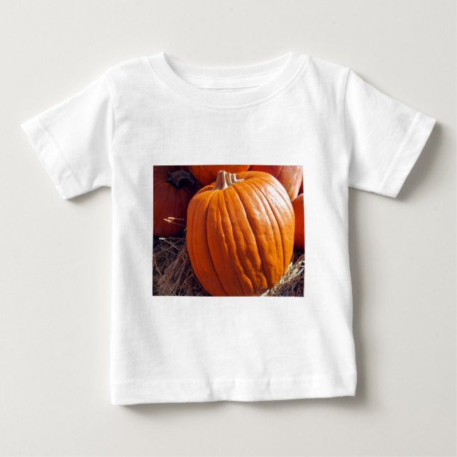 Camiseta Para Bebê Pumpkin Laranja (Frente)