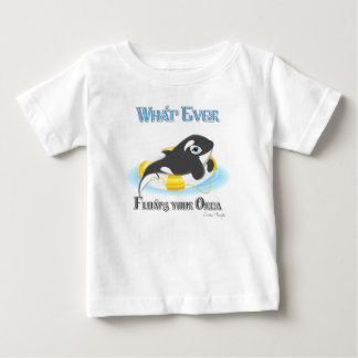 Camiseta Para Bebê Qualquer Coisa Que Flutuar Sua Baleia Orca