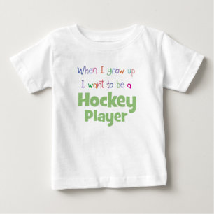Camiseta Para Bebê Quando Eu Cresci Jogador De Hóquei
