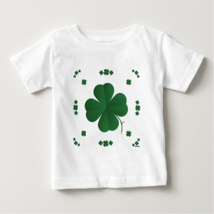 Camiseta Para Bebê Quatro Clovers Folha