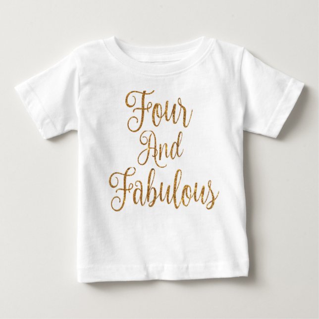 Camiseta Para Bebê Quatro e Fabuloso (Frente)