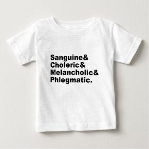 Camiseta Para Bebê Quatro Humores Sanguine Choleric Flegm Melanchólic