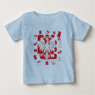 Camiseta Para Bebê Quebra-cabeça polonês da herança