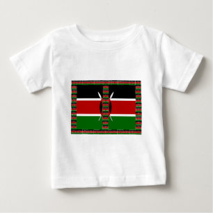 Camiseta Para Bebê Quênia Sinalizadores de Miniatura Sem Costura Sina