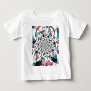 Camiseta Para Bebê Quênia Tapeçaria Caleidoscópio Impressão de Arte