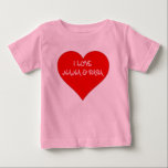 Camiseta Para Bebê Querida, eu amo NANA e PAPA<br><div class="desc">Estilo, Individualizar e Personalizar quase tudo que se mente. Personalize seu mundo inteiro com uma ampla variedade de produtos exclusivos do Zazzle para escolher. Encontre ou Crie aqueles presentes que você não consegue encontrar em nenhum outro lugar. Especialização em Roupa exclusivo personalizável e em decoração doméstica exclusiva e muito mais....</div>