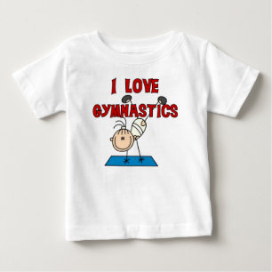Camiseta Para Bebê Rapariga Adoro ginástica