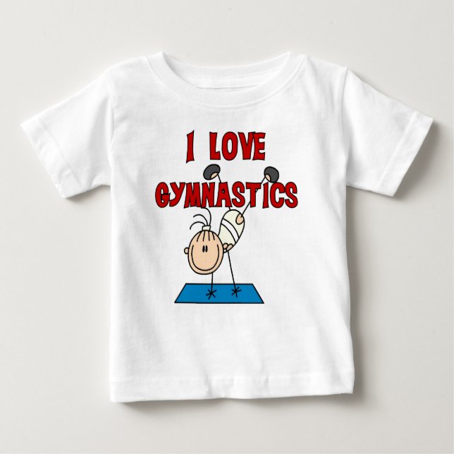 Camiseta Para Bebê Rapariga Adoro ginástica (Frente)