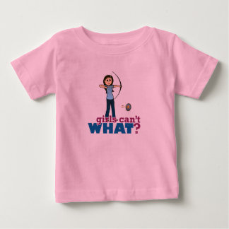 Camiseta Para Bebê Rapariga de Archery em Azul - Luz