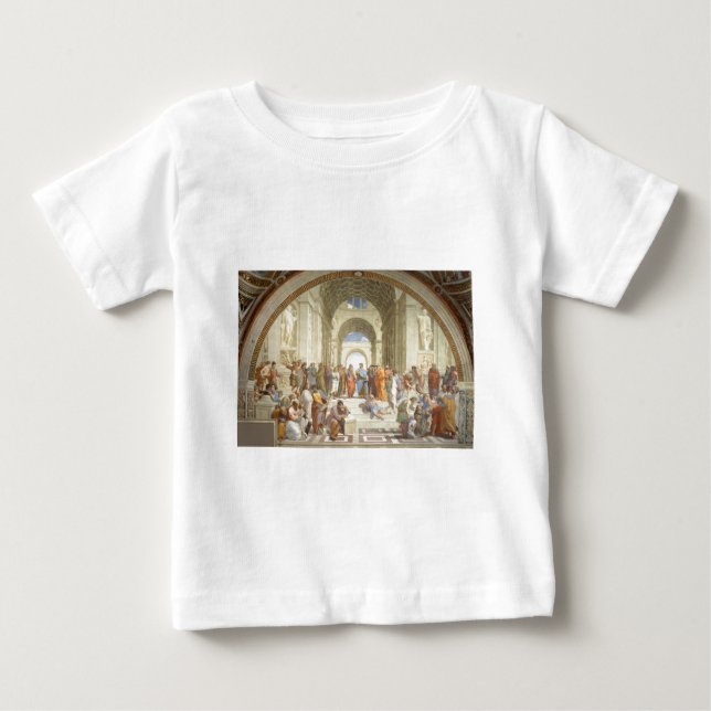 Camiseta Para Bebê Raphael - Escola de Atenas (Frente)