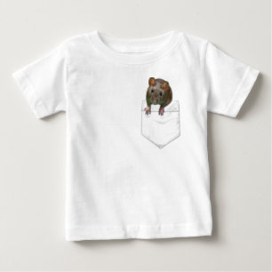 Camiseta Para Bebê Rato em seu bolso