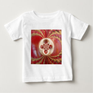 Camiseta Para Bebê Red Cricket Balls Abstrato