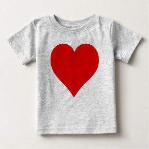 Camiseta Para Bebê Red Heart Shape Love Classic Simple Minimalism