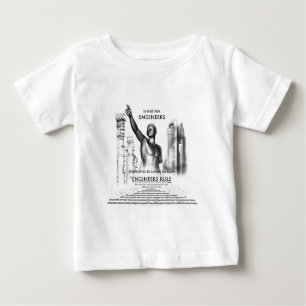 Camiseta Para Bebê Regra de engenheiros