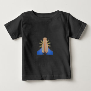 Camiseta Para Bebê rezando emoji