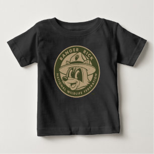 Camiseta Para Bebê Rick Ranger Logotipo Khaki do Rick Ranger