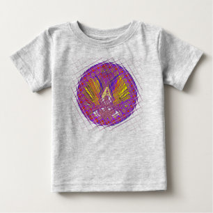 Camiseta Para Bebê Rico - Letra A Belíssima Plum Incrível Colorida