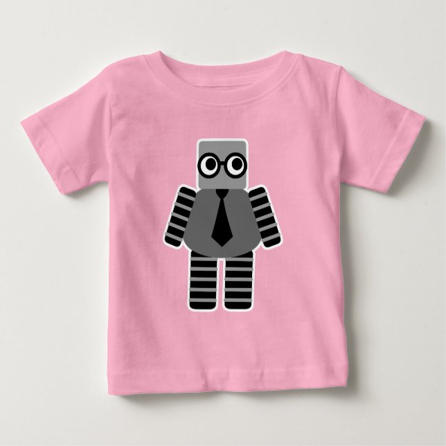Camiseta Para Bebê Robô inteligente (Frente)