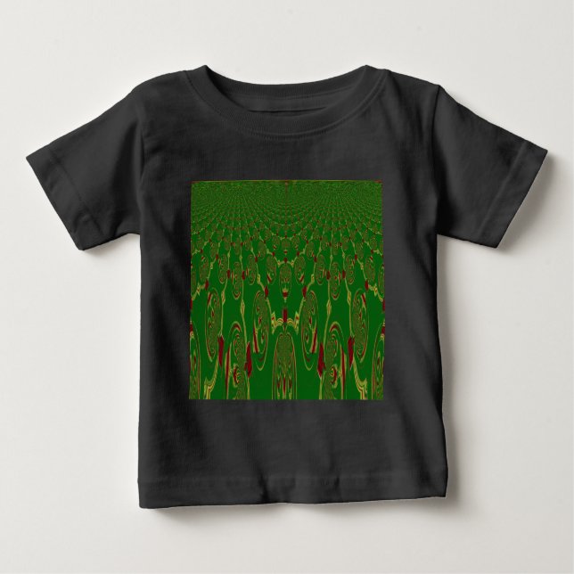 Camiseta Para Bebê Robôs Verdes (Frente)