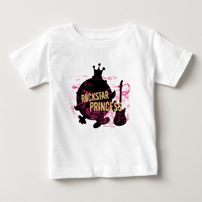 Camiseta Para Bebê Rockstar Princess (Frente)