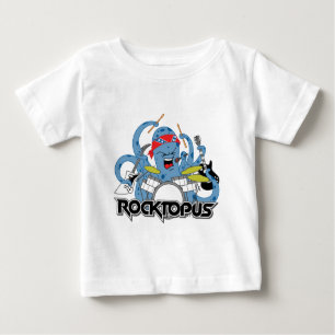 Camiseta Para Bebê Rocktopus