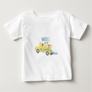 Camiseta Para Bebê Rodas no ônibus