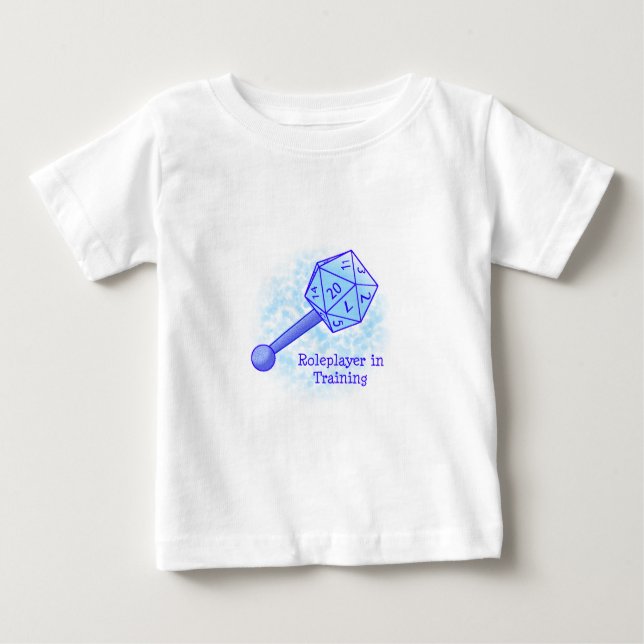 Camiseta Para Bebê Roleplayer no azul de formação (Frente)