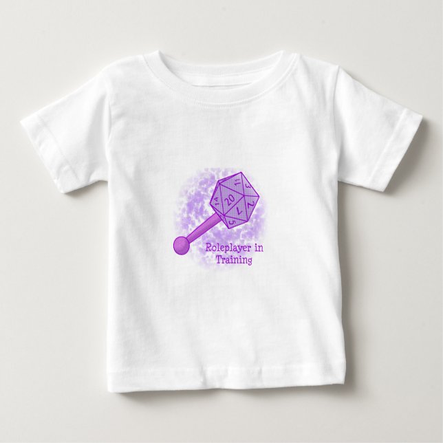 Camiseta Para Bebê Roleplayer no roxo de formação (Frente)