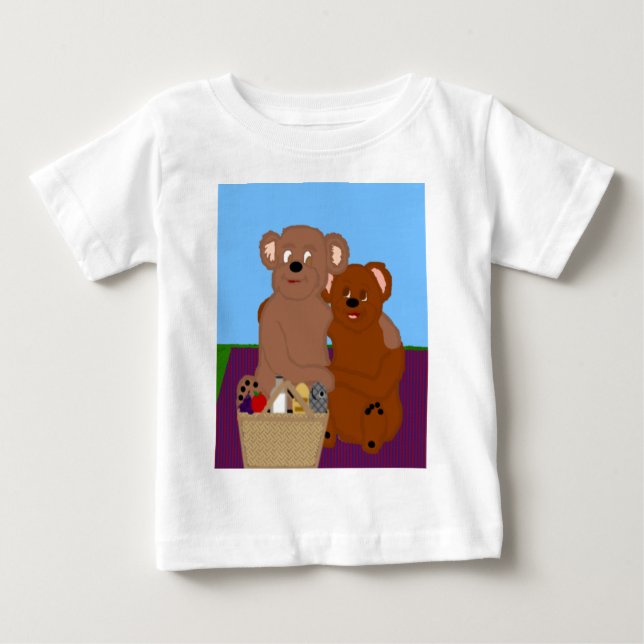 Camiseta Para Bebê Romancing o T da criança do urso (Frente)